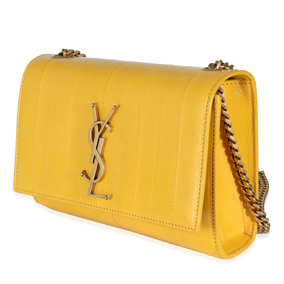 Saint Laurent Mimosa Yellow Eel Skin Small Kate Chain Bag - Picture 4 of 8